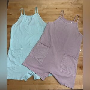 BUNDLE (2) DSG Girls Rompers One Light Blue and One Light Lavender